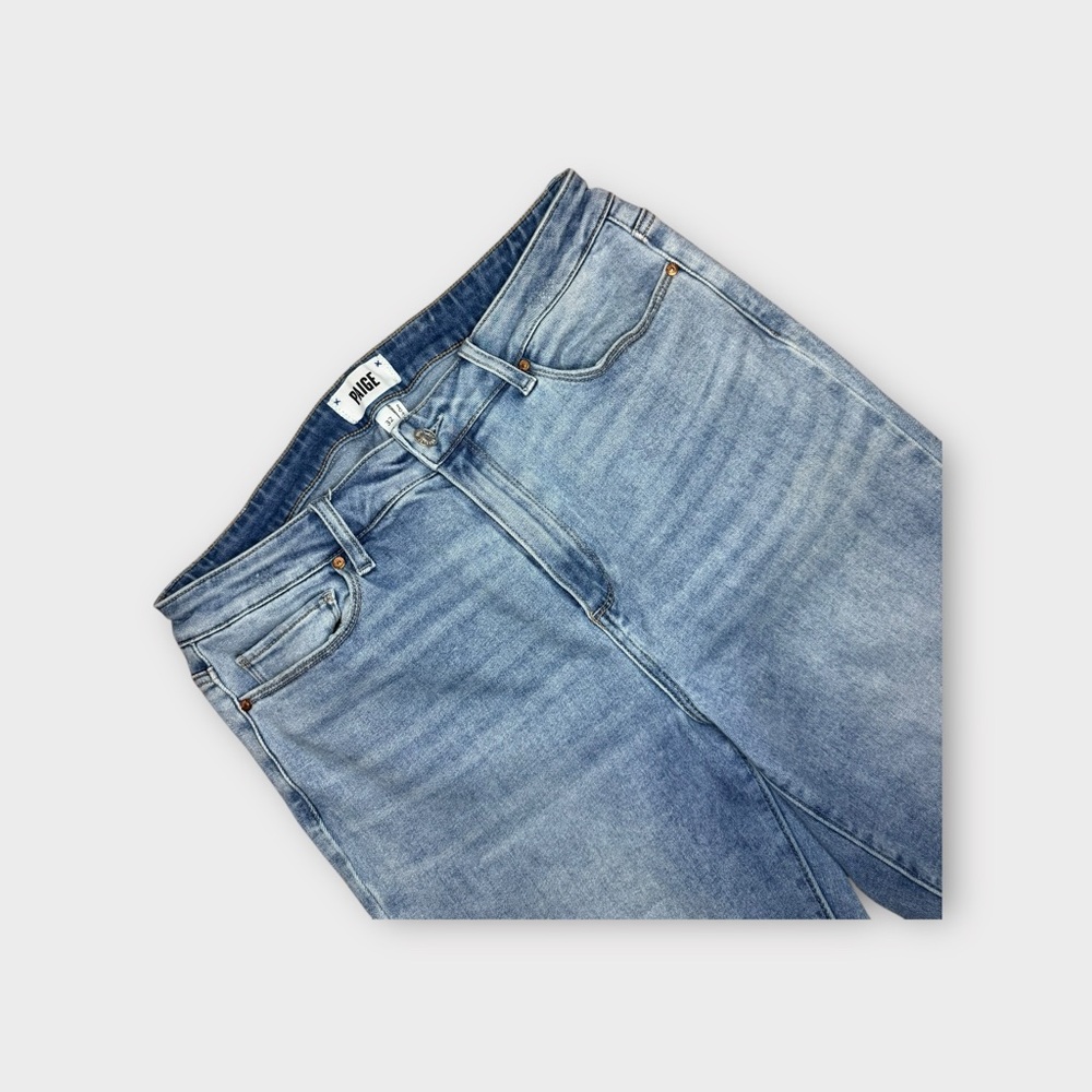 Paige High Rise Laurel Canyon Marienne Light Wash Blue Flare Jeans - Picture 2 of 7